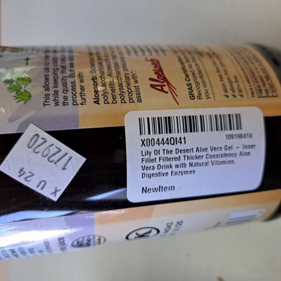 Lily of the Desert Aloe Vera Gel - Inner Fillet, 32floz 946ml Expiry Jan2026 - Picture 5 of 5